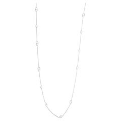 Collar de Silvorra de plata de ley 925, con eslabones tipo ancla y 32 pulgadas de longitud, ideal para llevar a capas