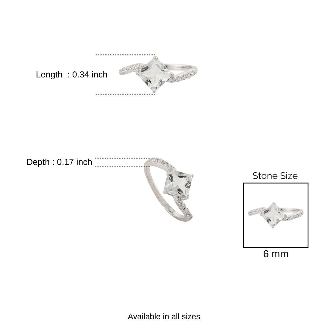 in vendita:  Anello solitario con acquamarina e zirconi bianchi in argento 925 Silvorra 11