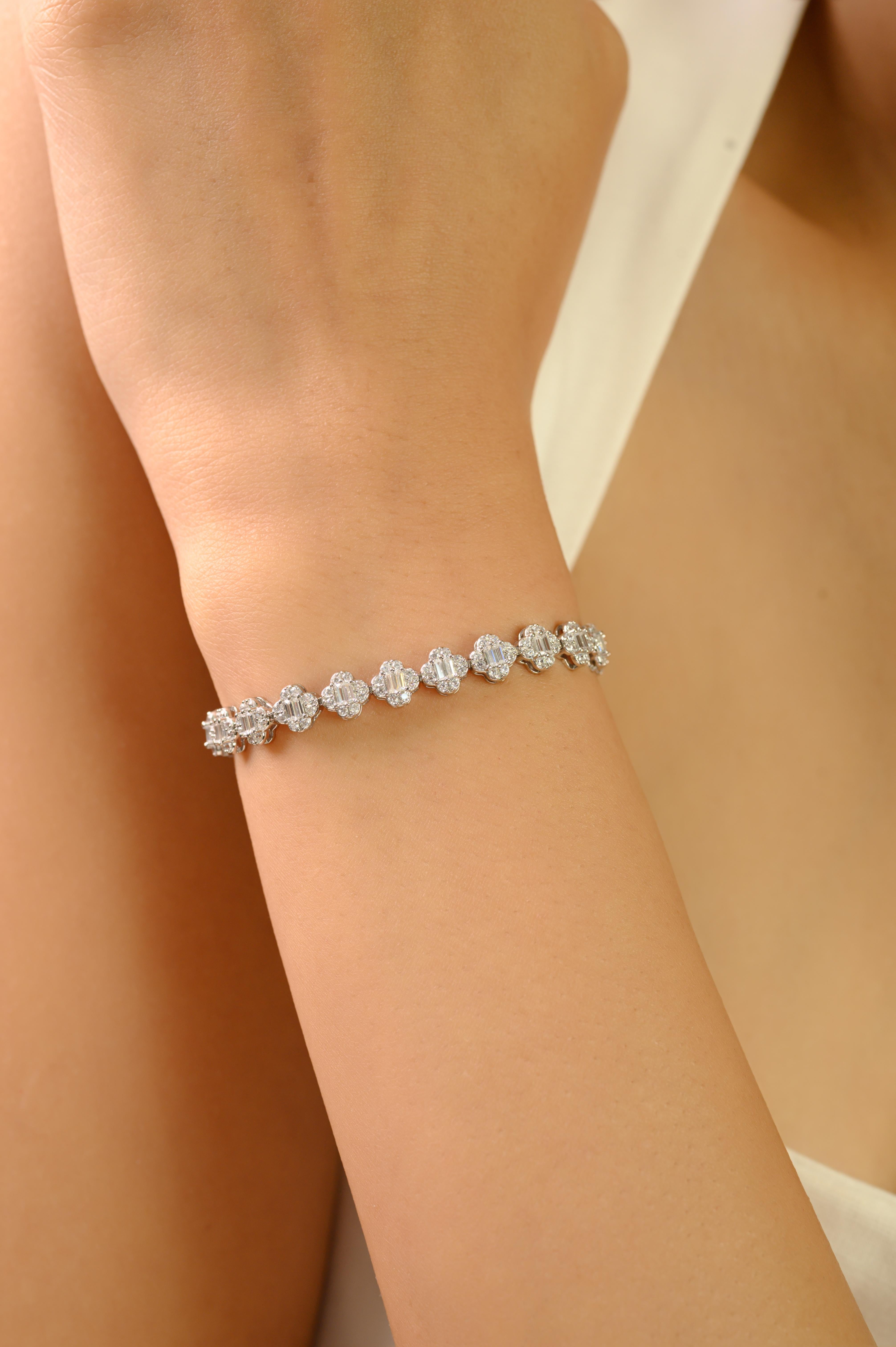 Silvorra Pulsera Tenis Plata de Ley 925 Corte Marquesa Circonita Cúbica Blanca en venta 3