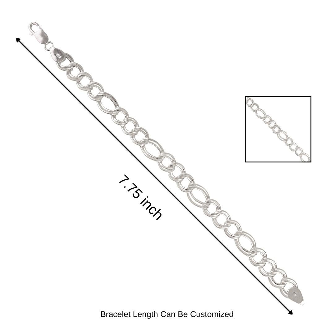 Bracciale moderno unisex con catena ritorta in argento 925 A. Silver in vendita 5