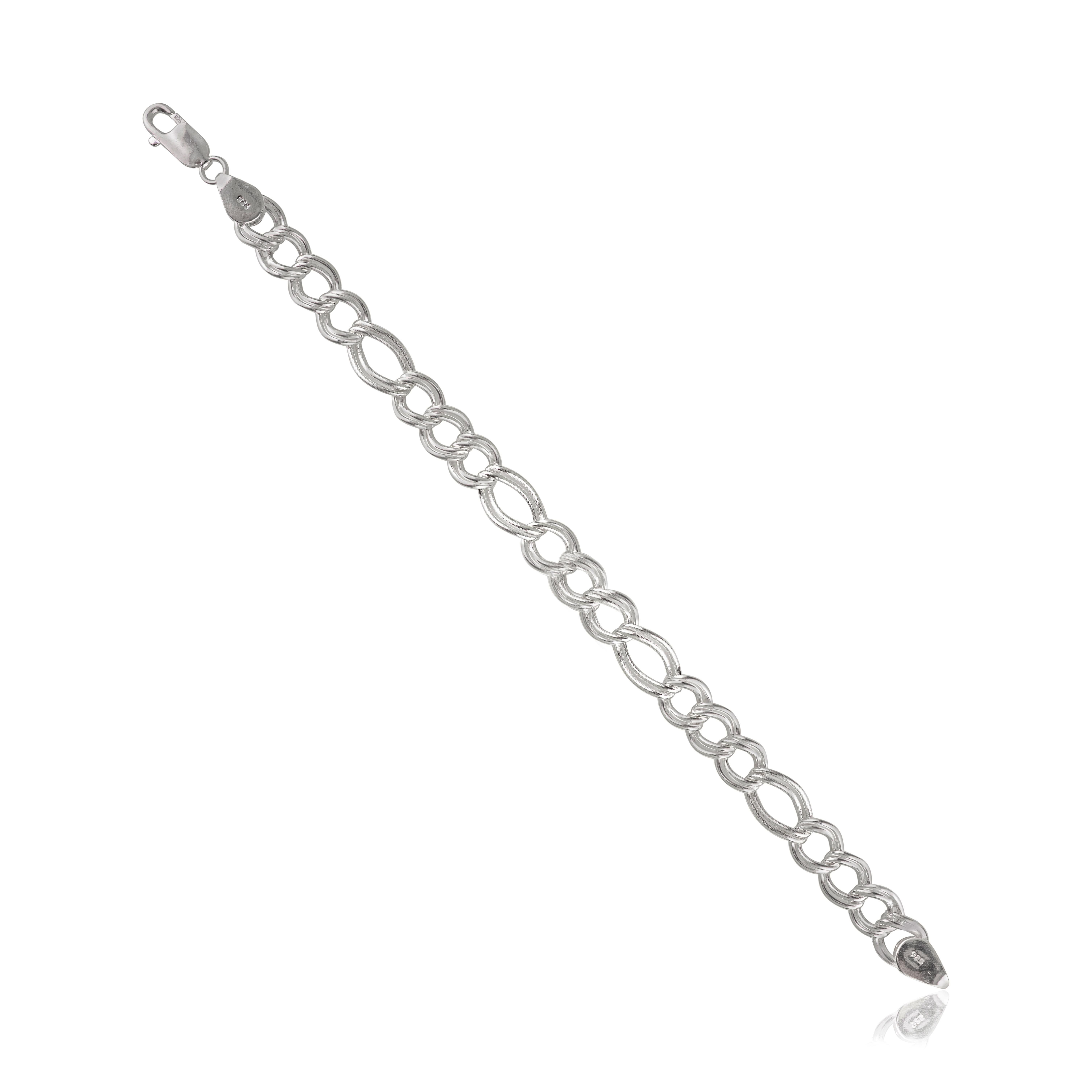 Moderno Bracciale moderno unisex con catena ritorta in argento 925 A. Silver in vendita