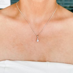 Silvorra Art Deco Inspired Trillion Cut Aquamarine Drop Pendant in 925 Silver