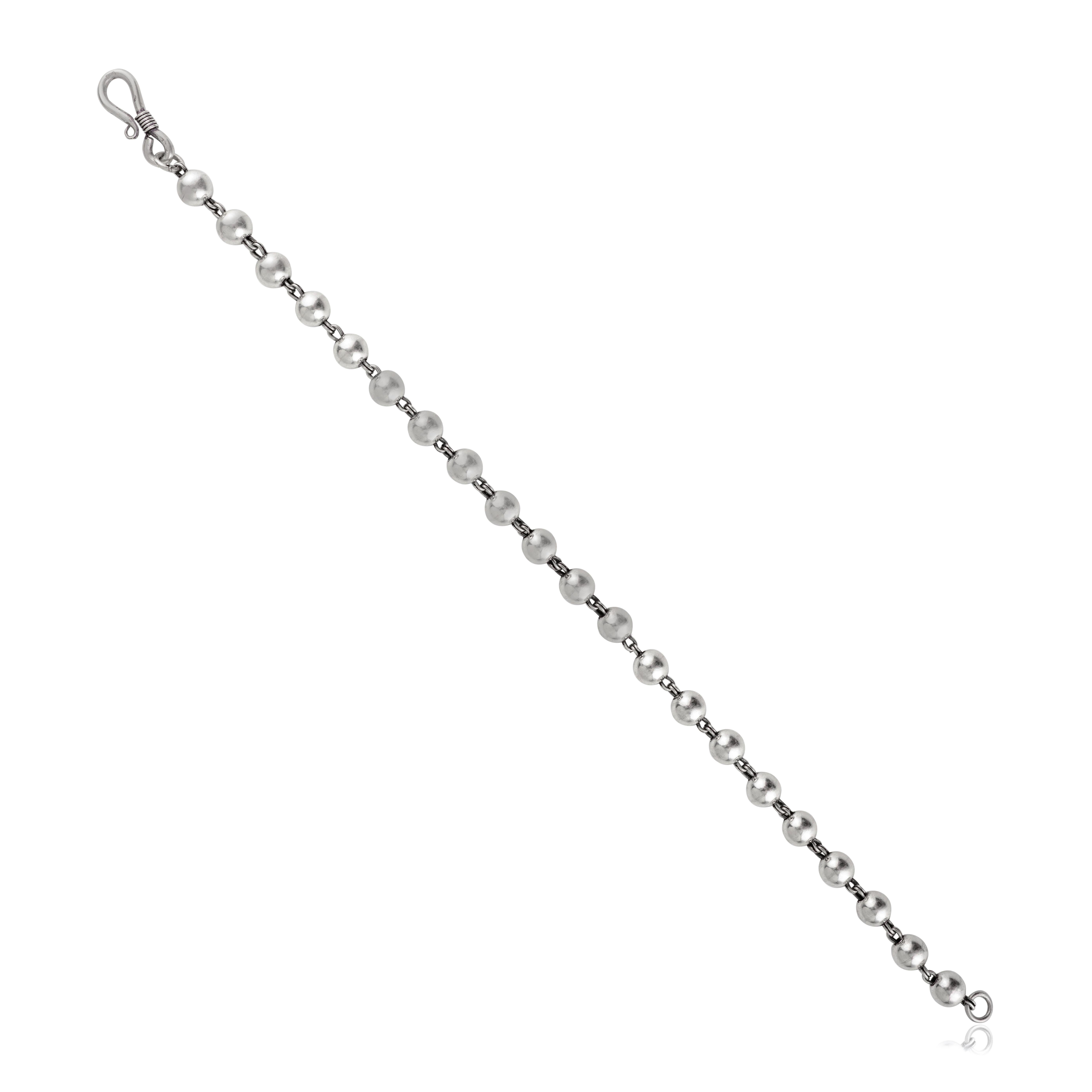 Art Déco Silvorra Bracciale a catena con perline in argento 925 in stile Art Deco per tutti i giorni in vendita