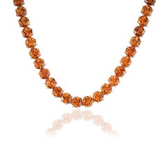 Conjunto de joyas «Silvorra Bling» con citrinos de 64,78 CT en estilo «tenis», en plata de ley 925
