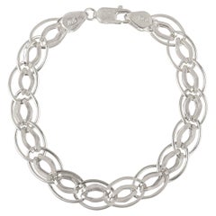 Silvorra Curb Chain 9 Inch Unisex Bracelet in 925 silver for Thanksgiving gift