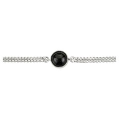Silvorra Dainty 7.6CT Center Black Star Kette Armband in 925 Sterling Silber