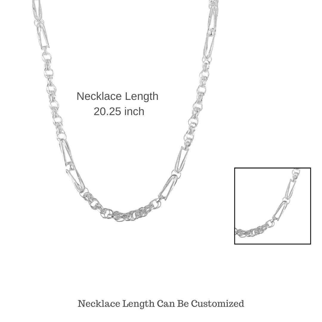 Silvorra Elegante dichiarazione Collana a catena in argento massiccio 925 A Link Gioielli Unisex in vendita 5