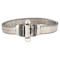 Silvorra Exclusive Art Deco Style Snake Chain Bracelet in 925 Sterling Silver
