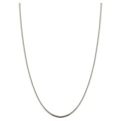 Silvorra Handcrafted 925 Sterling Silver Snake Chain Necklace with Hook Clasp