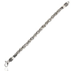 Silvorra Luxury Handcrafted 925 Sterling Silver Byzantine Chain Unisex Bracelet