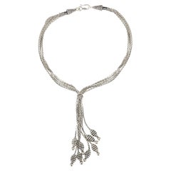Silvorra Collana di lusso in argento 925 con perline ornate e strutturate