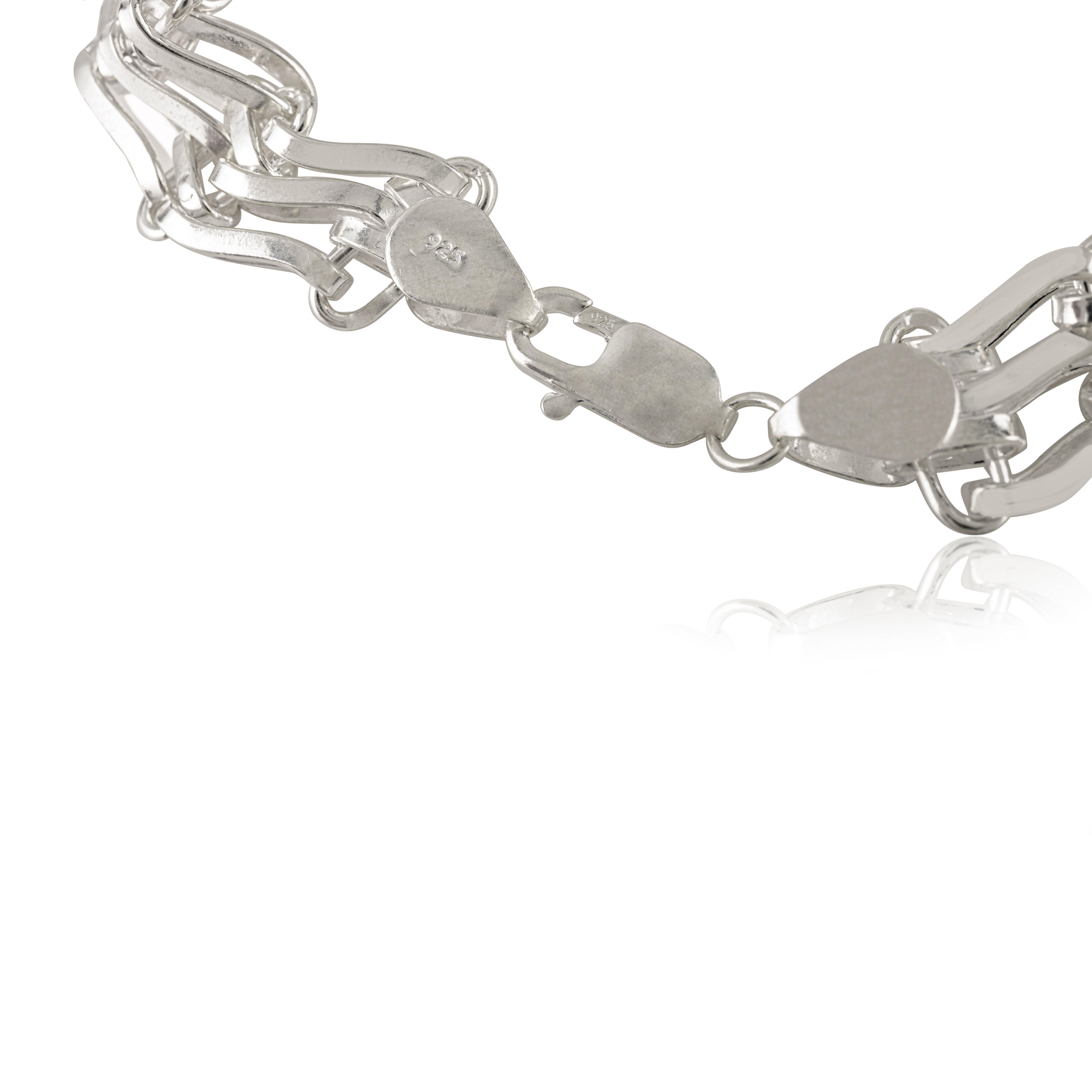 Femenino o masculino Pulsera de eslabones de cadena tejida de lujo Silvorra en plata de ley 925 maciza en venta