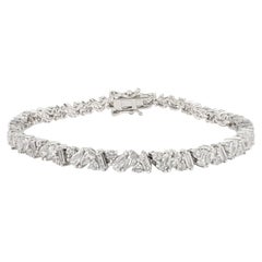 Silvorra Pulsera de Tenis con Circonitas Cúbicas Centelleantes de Formas Mixtas en Plata 925