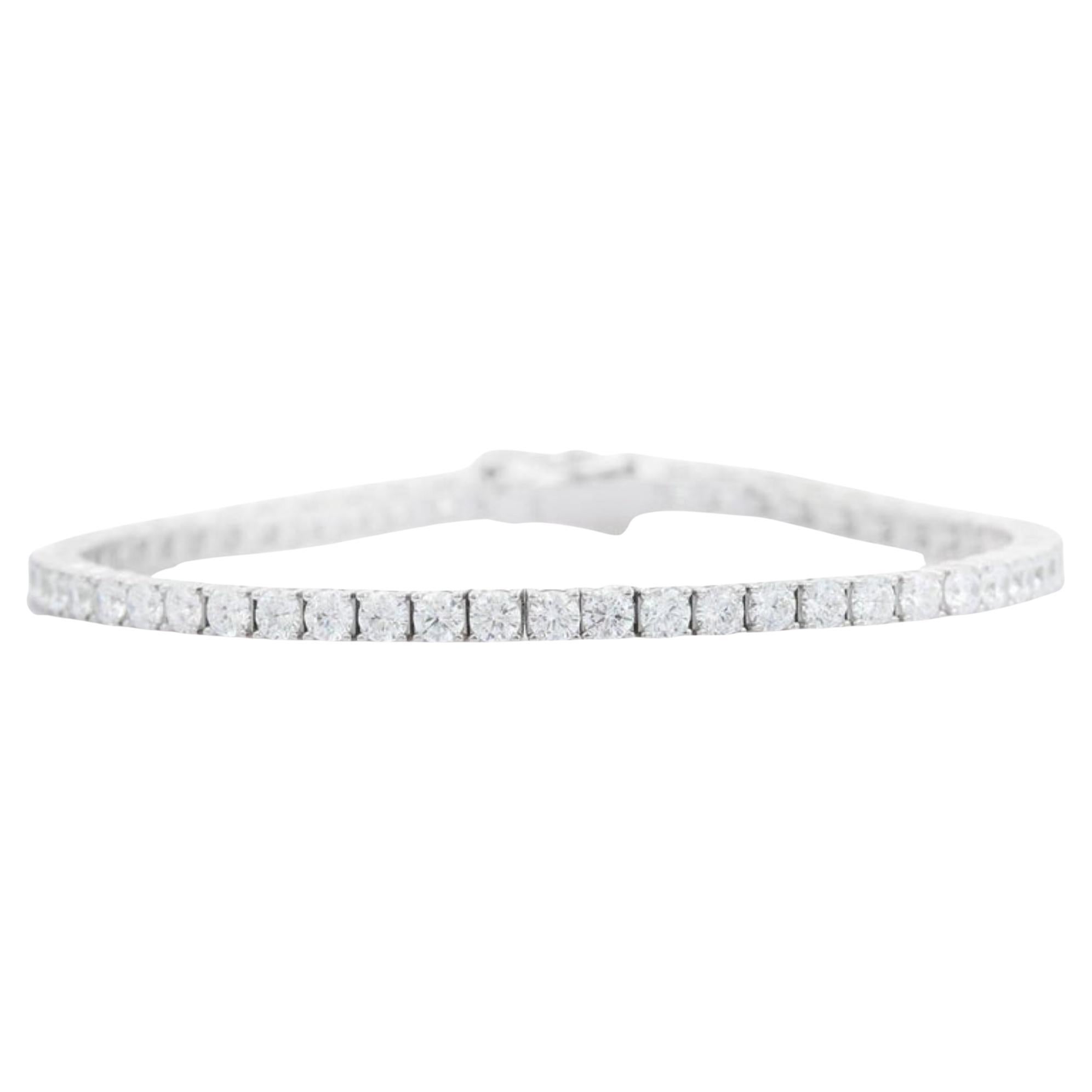 Bracciale tennis moderno Silvorra da 7 pollici con zirconi in argento 925 in vendita