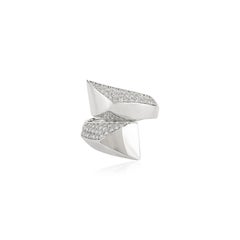 Anello moderno in argento 925 con zirconi rotondi scintillanti di Silvorra