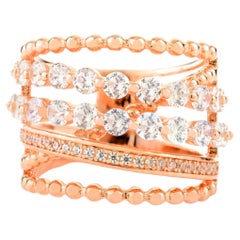 Silvorra Multi Layered Cosmic Chunky Wedding Ring for Women in 925 Solid Silver