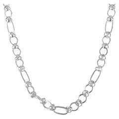 Silvorra Collana a Link in puro argento 925 con catena da 20 pollici per un regalo unisex