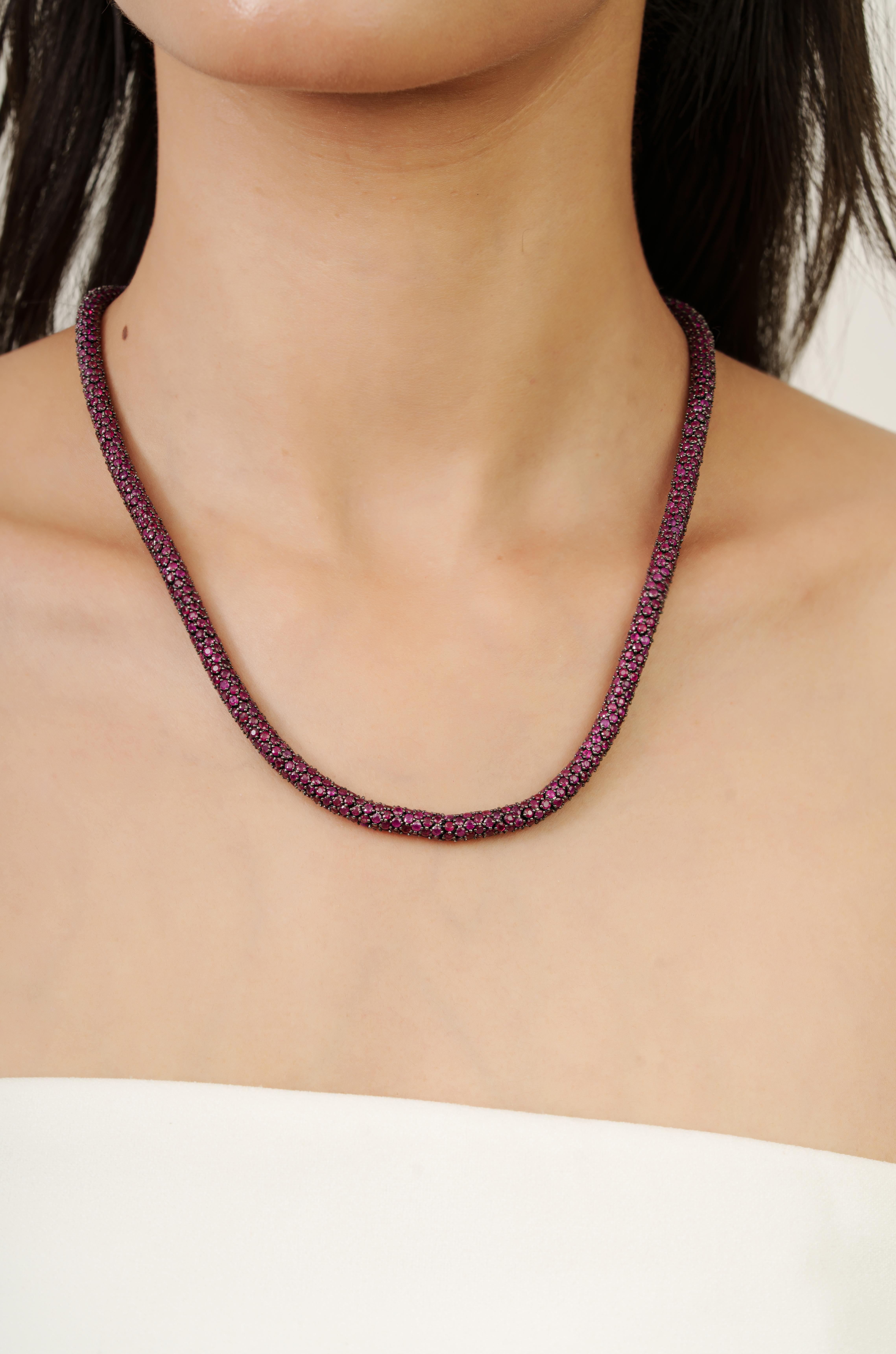 Silvorra Solid Silver Luxury Style Red Ruby Beade… - image 2