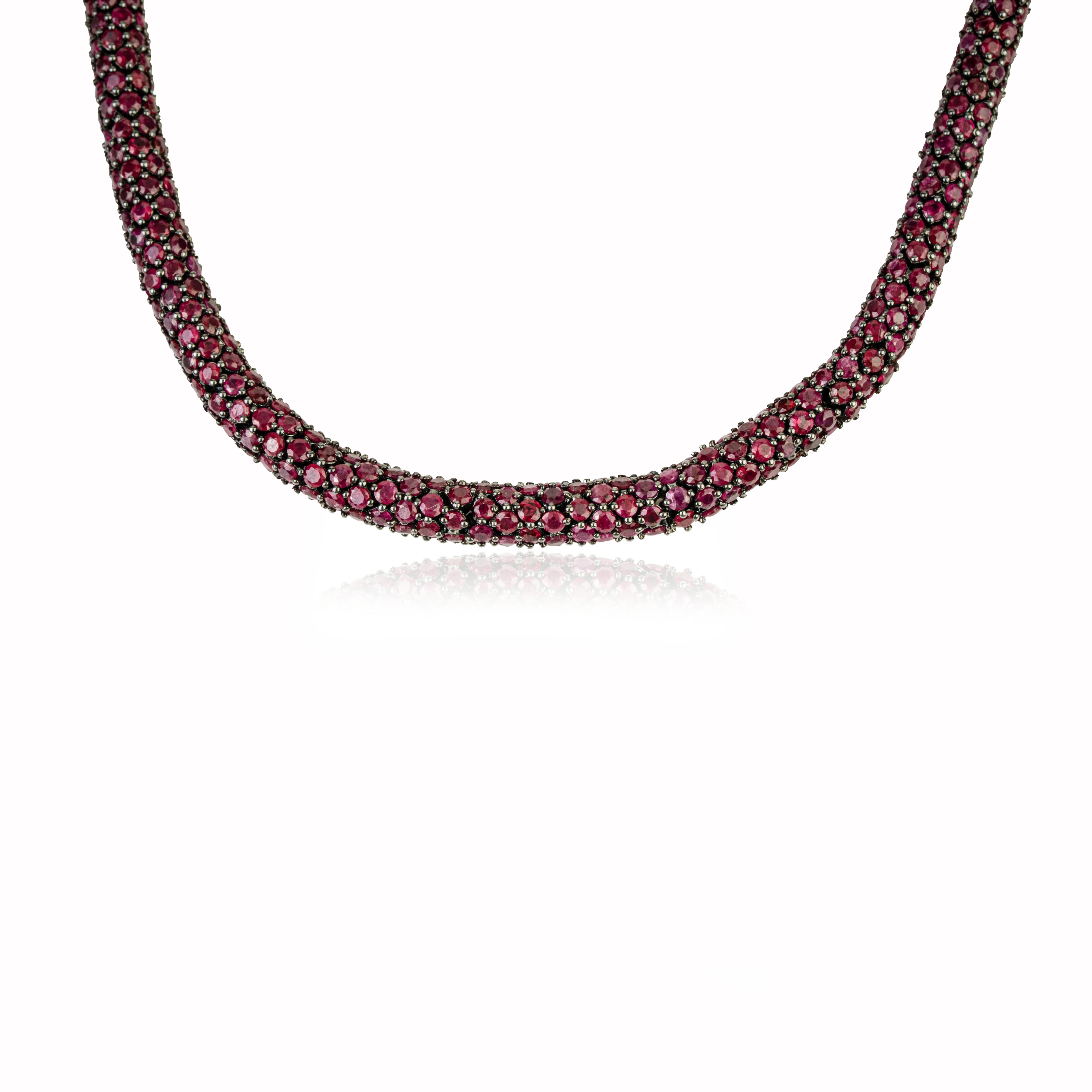 Silvorra Solid Silver Luxury Style Red Ruby Beade… - image 3