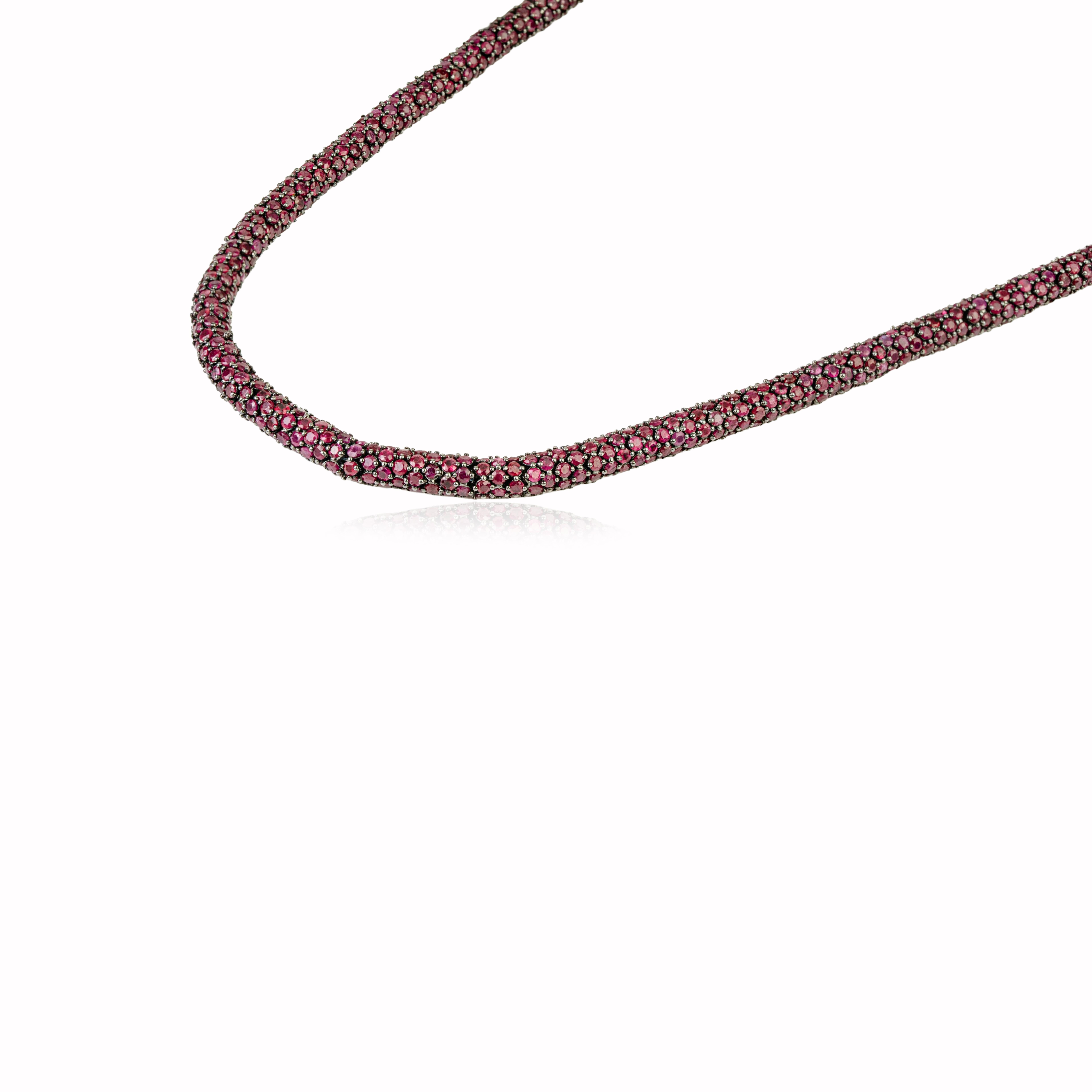 Silvorra Solid Silver Luxury Style Red Ruby Beade… - image 5