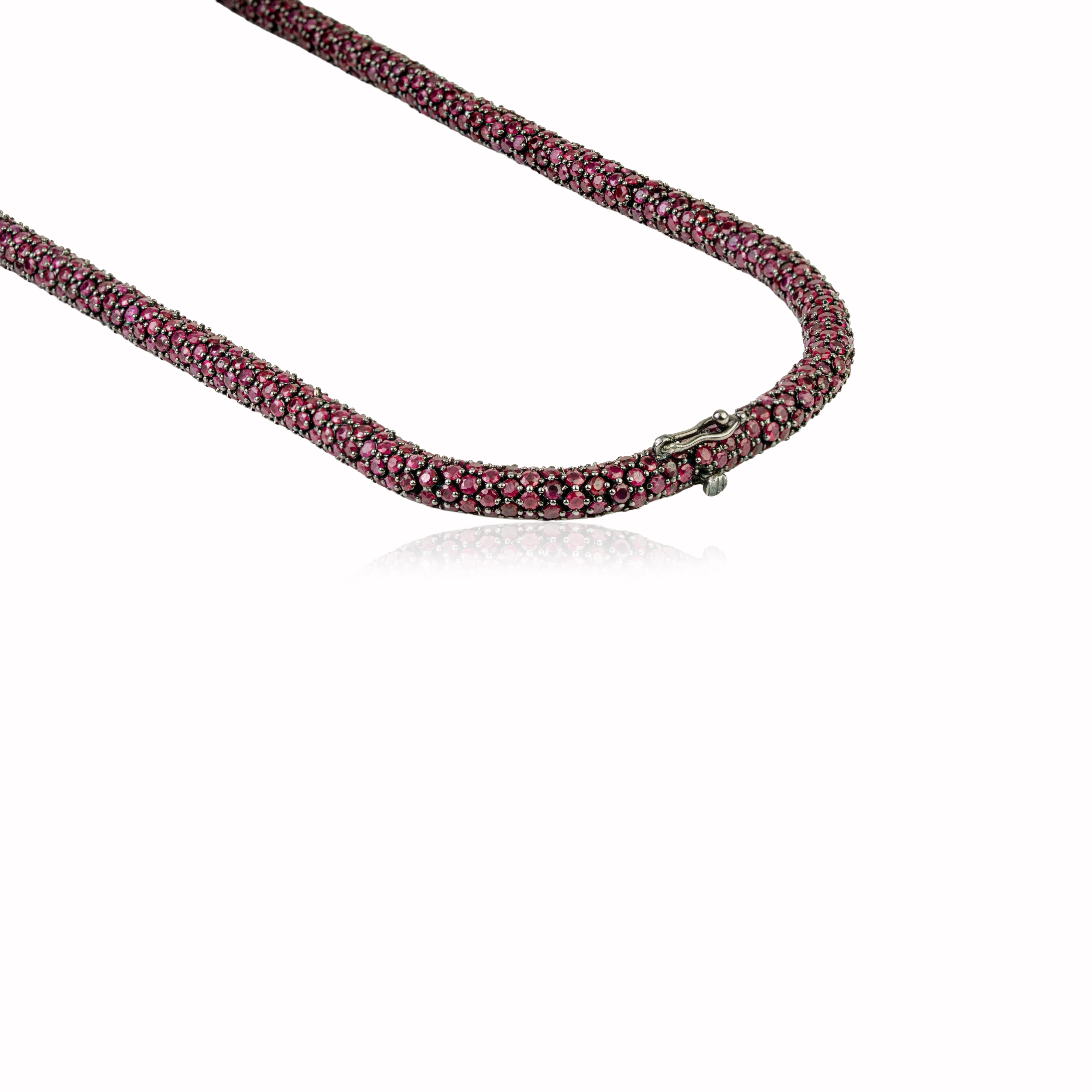 Silvorra Solid Silver Luxury Style Red Ruby Beade… - image 7