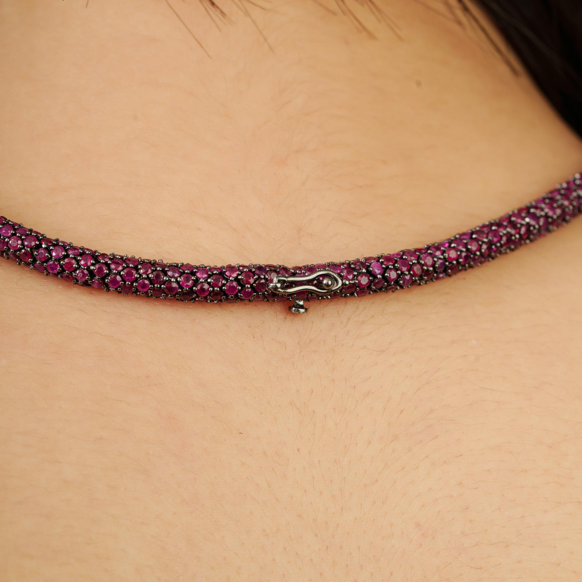 Silvorra Solid Silver Luxury Style Red Ruby Beade… - image 9