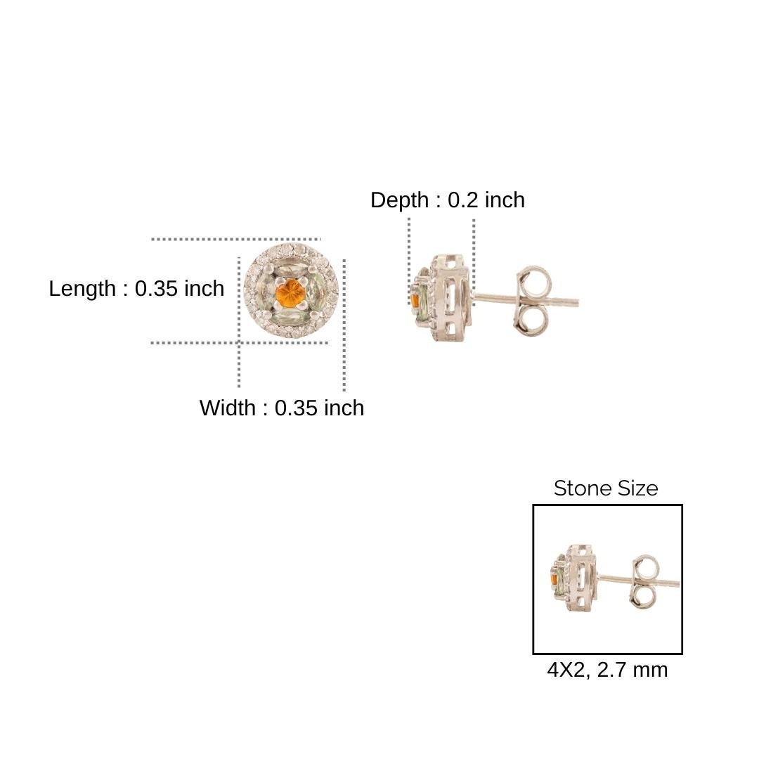 Silvorra Solid Silver Multi Sapphire Diamond Vint… - image 10