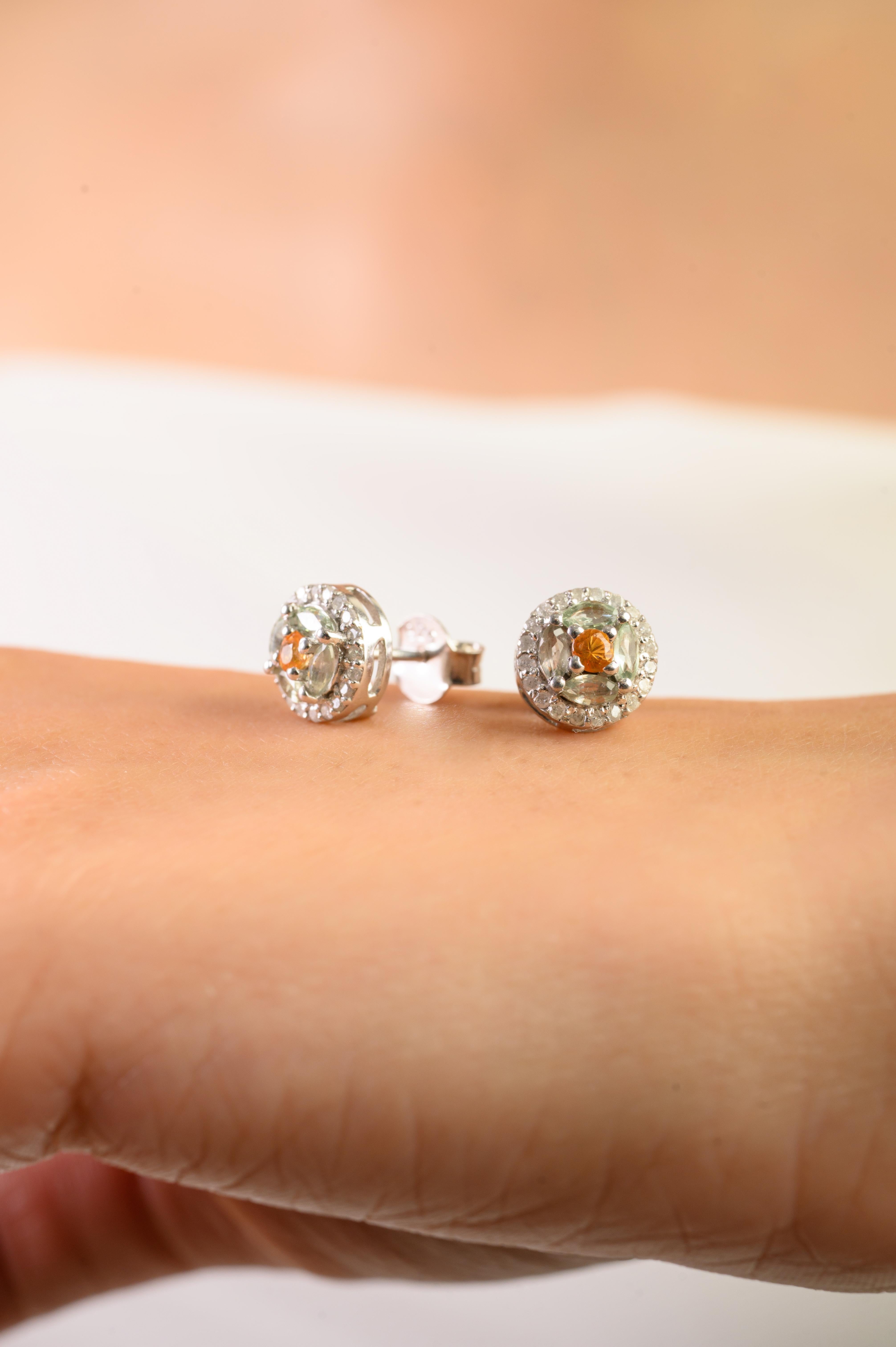 Silvorra Solid Silver Multi Sapphire Diamond Vint… - image 4