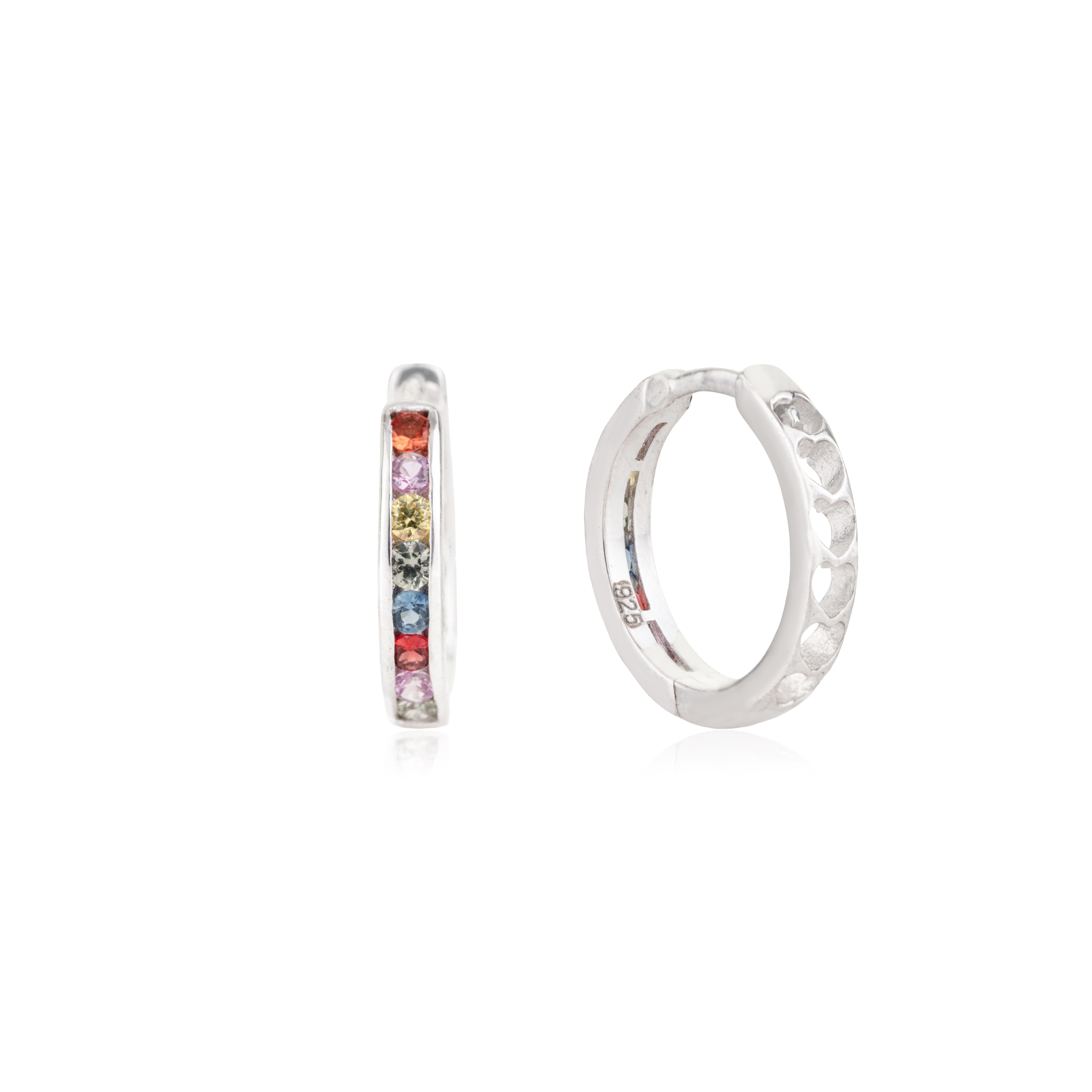 Silvorra Solid Silver Natural Multi Sapphire Chan… - image 7