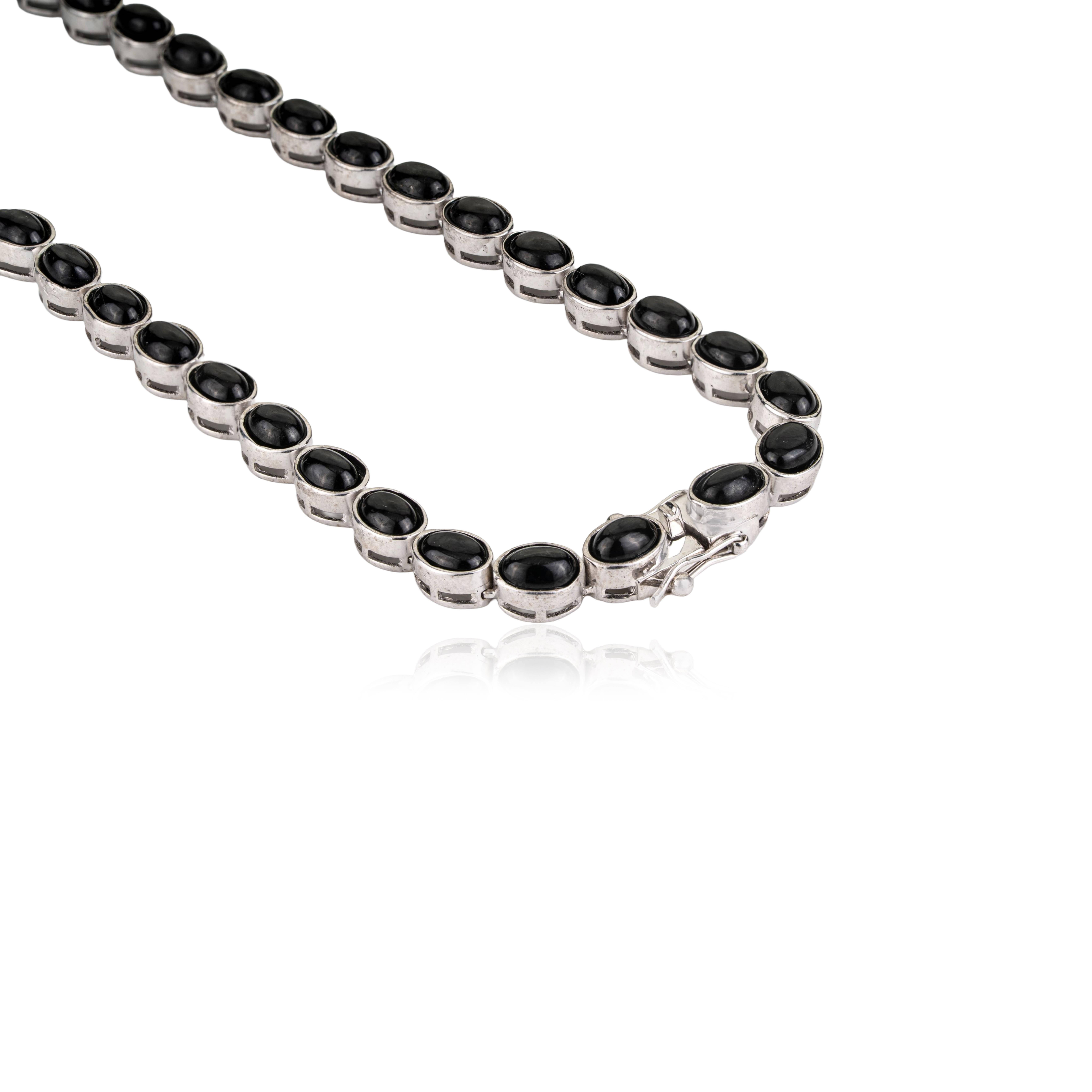 Silvorra Solid Silver Statement Natural Black Sta… - image 9