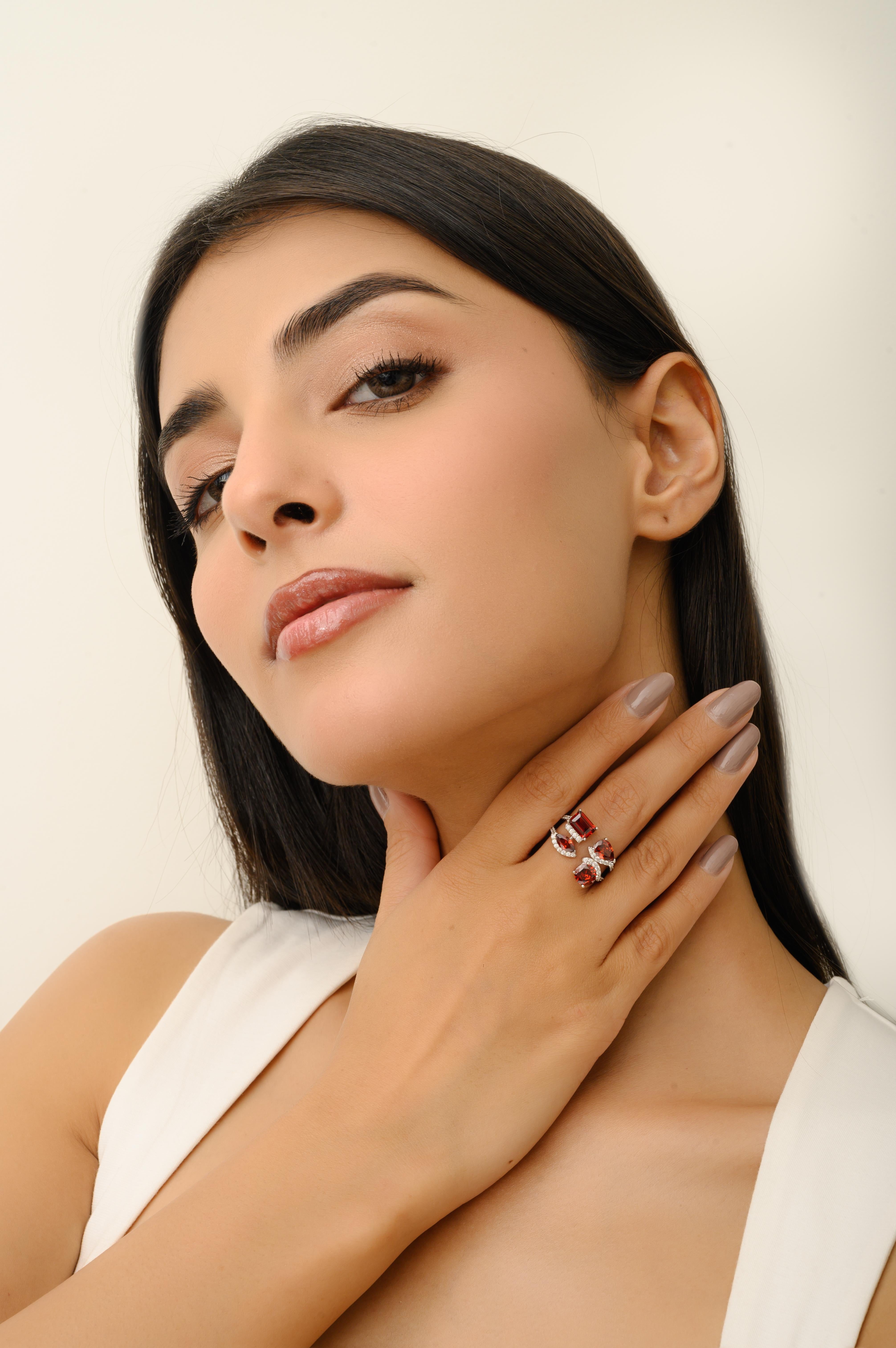 in vendita:  Silvorra Dichiarazione Zircone Rosso e Bianco Anello Bypass a raggiera in argento 925 Regalo di nozze 8