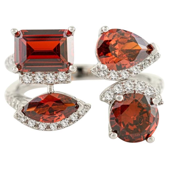 in vendita:  Silvorra Dichiarazione Zircone Rosso e Bianco Anello Bypass a raggiera in argento 925 Regalo di nozze