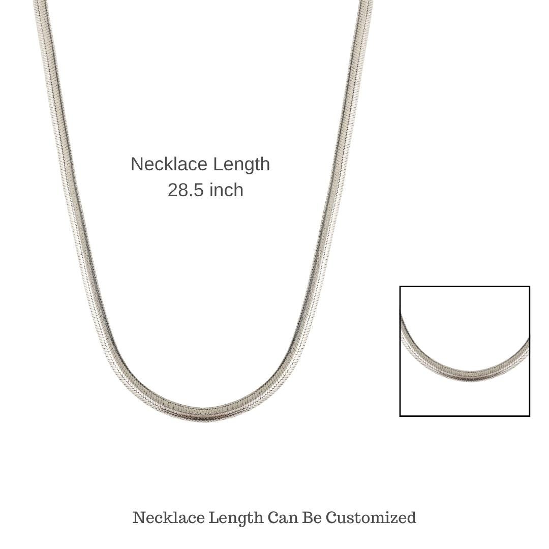 Silvorra Unisex 28.5Inch Collana con catena a serpente in argento massiccio 925 con chiusura a gancio in vendita 7