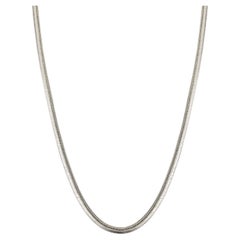 Silvorra Unisex 28.5Inch Solid 925 Silver Snake Chain Necklace with Hook Clasp