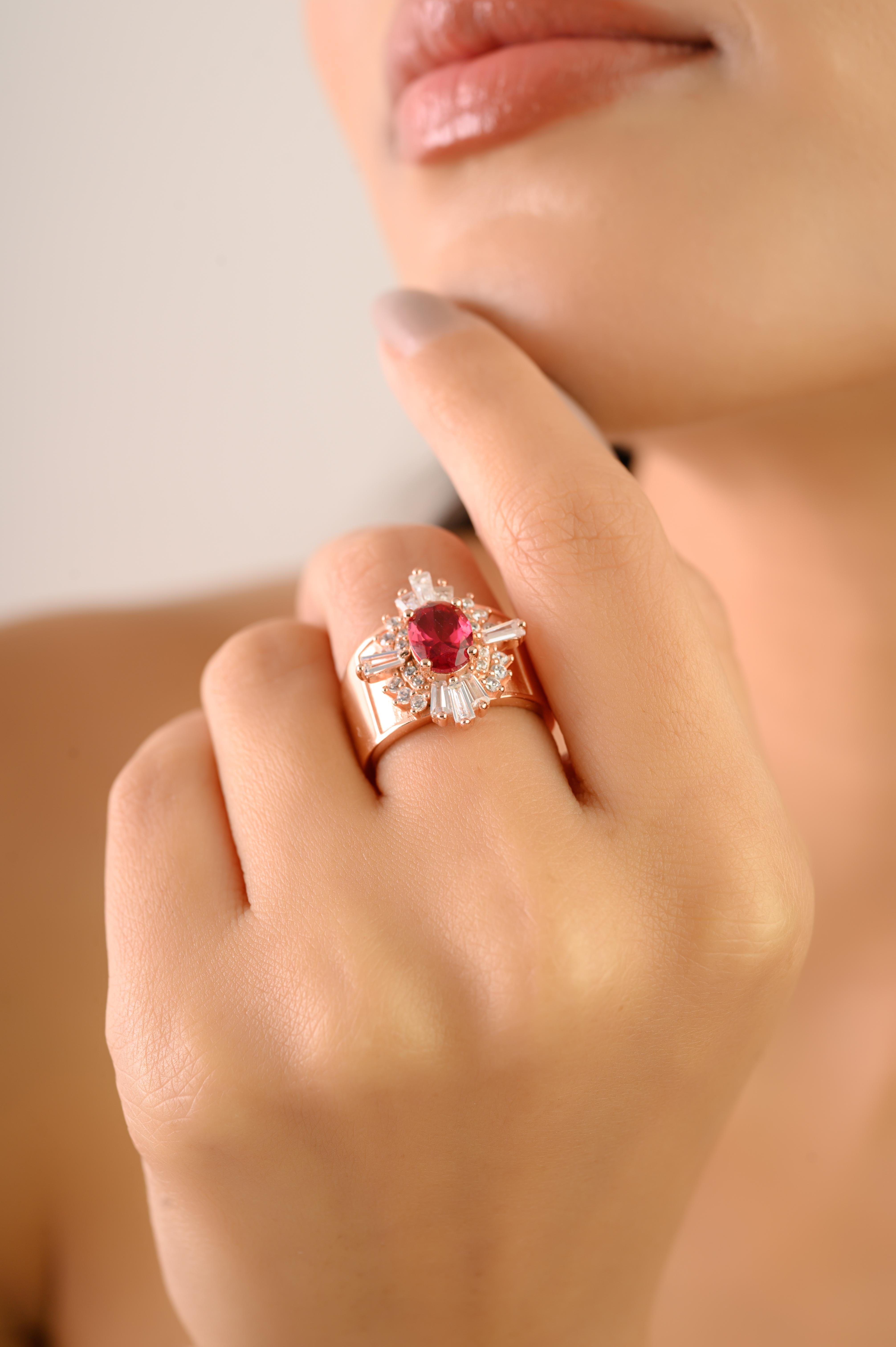 in vendita:  Anello a fascia in argento 925 di ispirazione vintage con zirconi bianchi e rosa di Silvorra 3