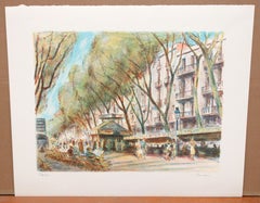 Litografia sobre papel - Domingo en la rambla - Tiraje: 1/250