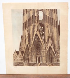 Litografia sobre papel - La Sagrada Familia de Barcelona - Tiraje: 13/250