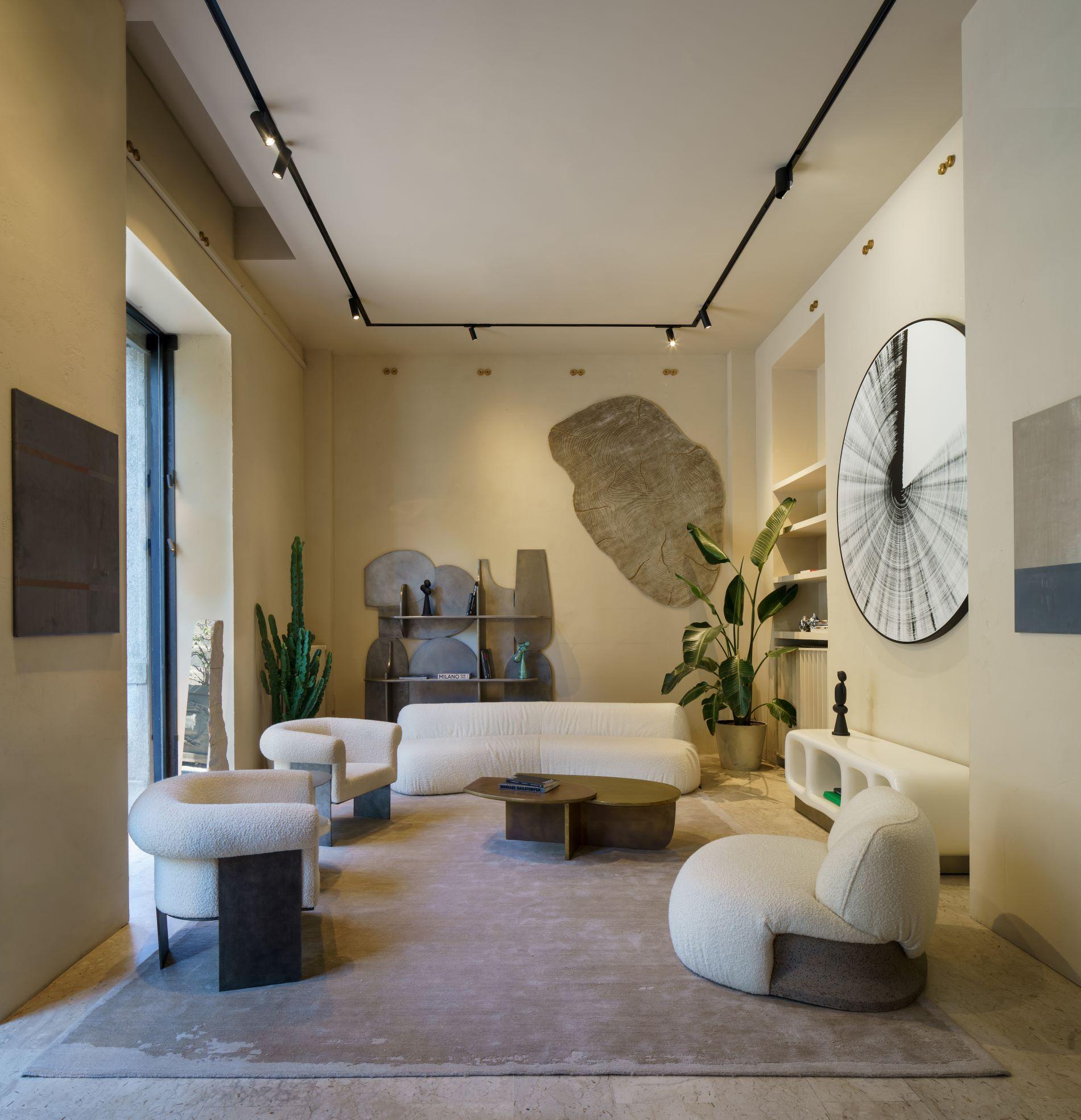 Sima-Sofa aus weißem Stoff von Andrea Steidl für Delvis Unlimited im Zustand „Neu“ im Angebot in Milan, Milan