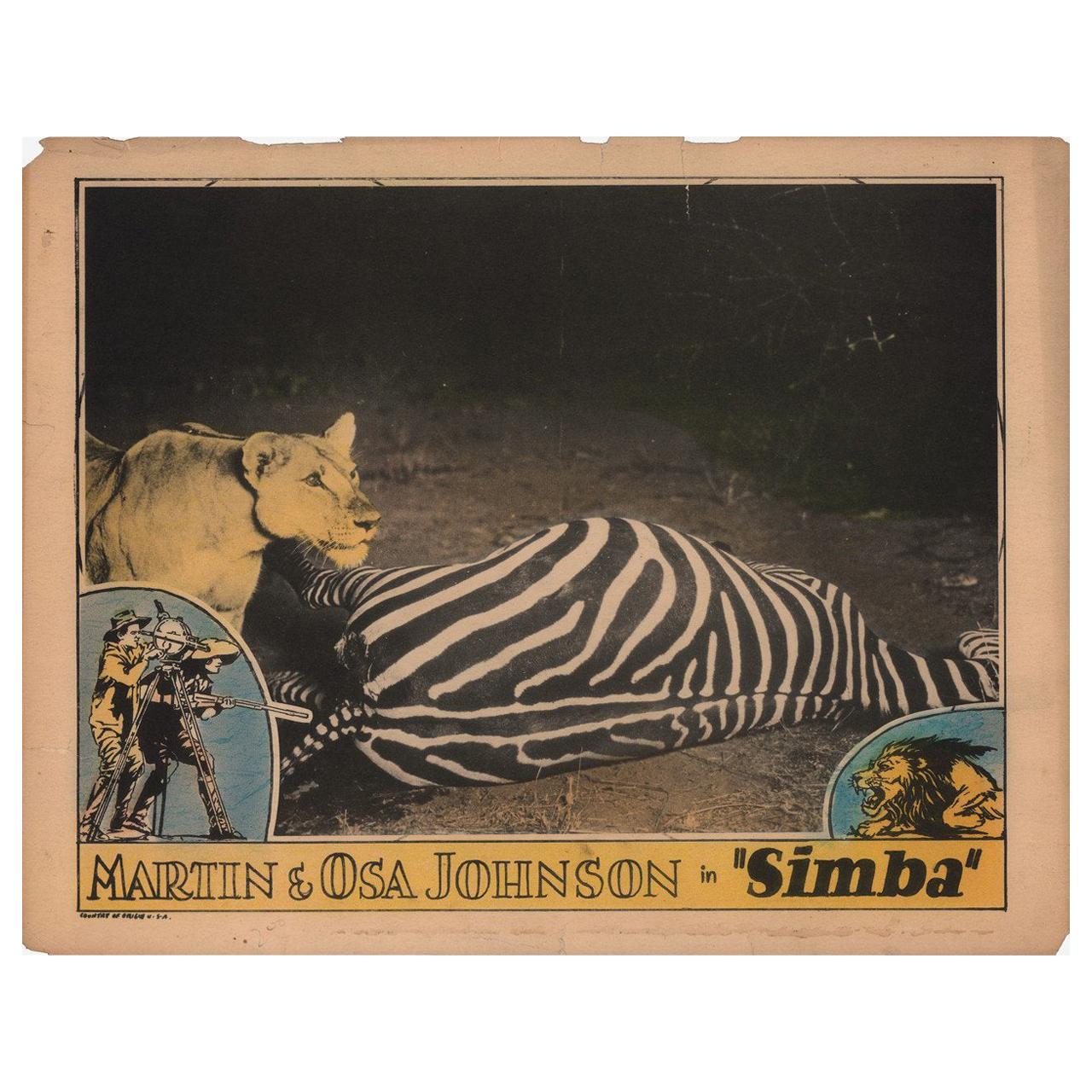 Simba : Le Roi des Bêtes Carte de scène américaine de 1928