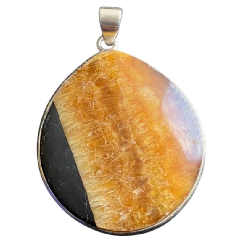 Simbircite pendant, Volga river gemstone