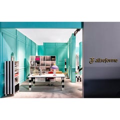 Simbolo Stripes Bookshelf in Powder-Coated Aluminum by altreforme