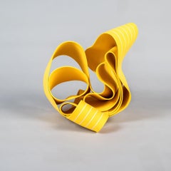 Trapped 9 di Simcha Even-Chen - Scultura in porcellana, giallo e bianco, organico