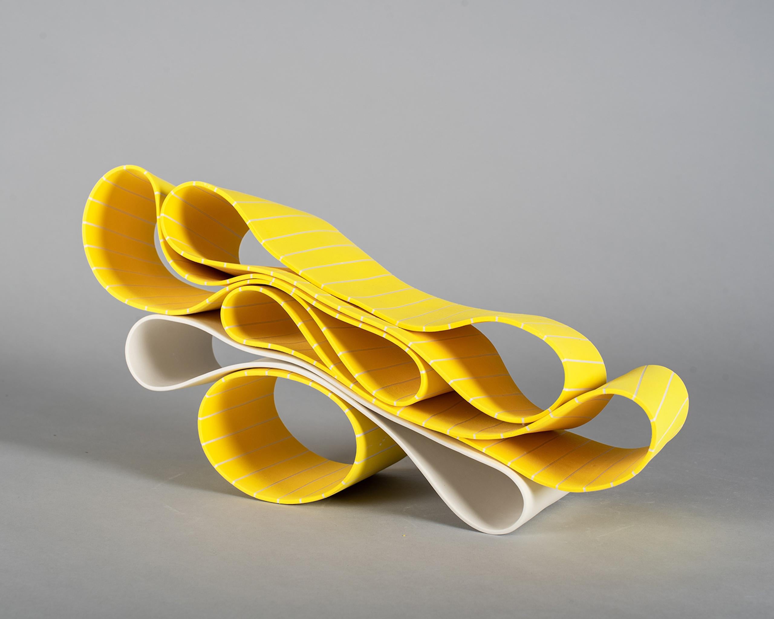 Folding in Motion 9 is a unique paper porcelain sculpture by contemporary artist Simcha Even-Chen, dimensions are 23 × 43 × 14 cm (9.1 × 16.9 × 5.5 in). 
The sculpture is signed and comes with a certificate of authenticity.

This sculpture is a part