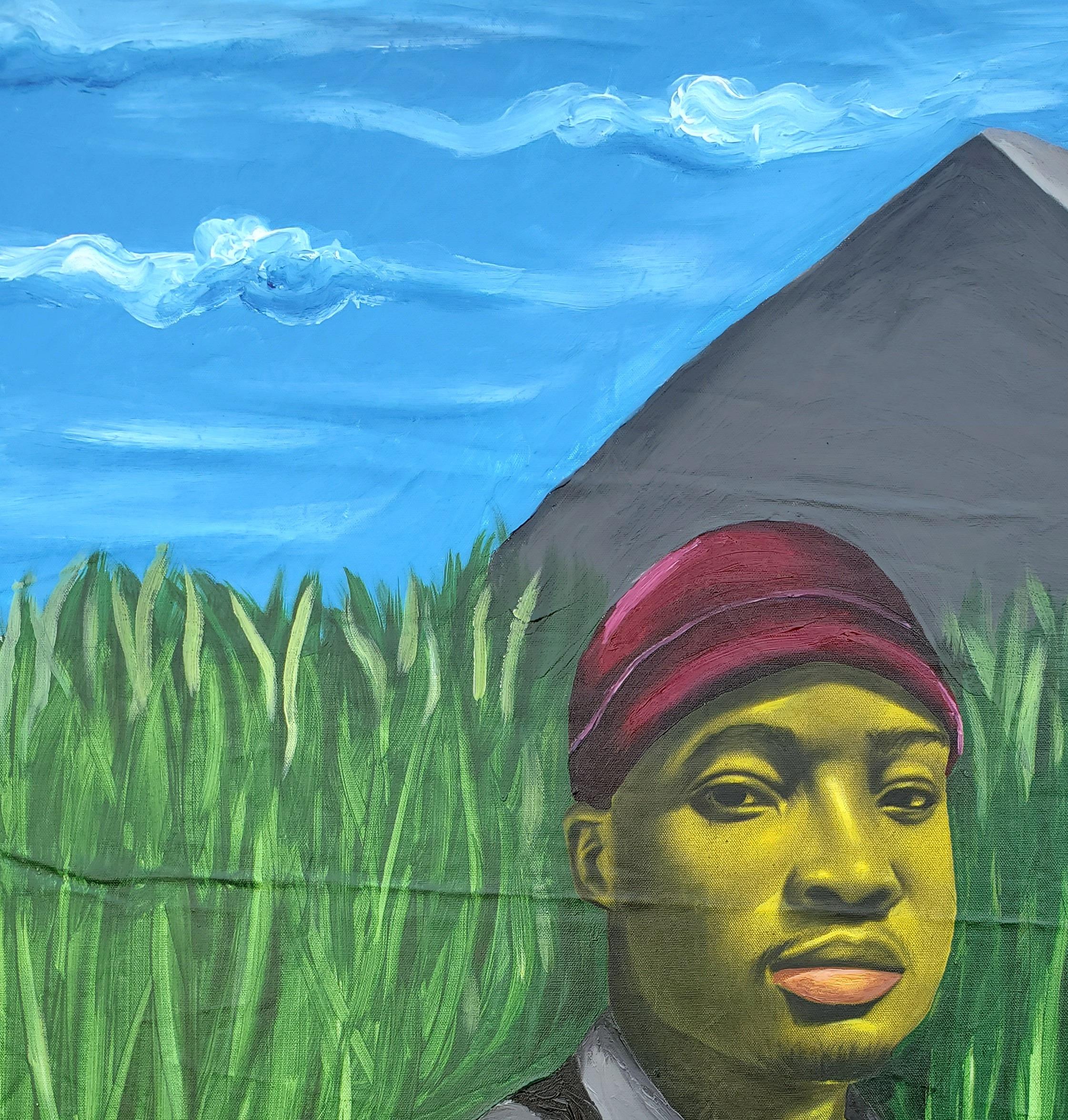 Kaduna Junge – Painting von Simeon Nwoko