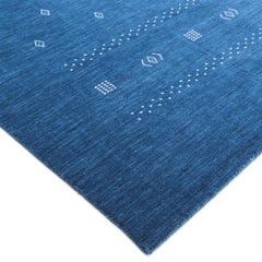 Simi Hand Loomed Bohemian Tribal Wool 10' 0" x 14' 0" Blue Area Rug