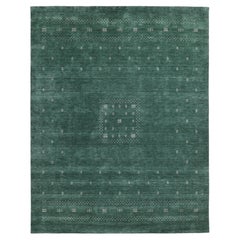Simi Hand Loomed Bohemian Tribal Wool 10' 0" x 14' 0" Green Area Rug