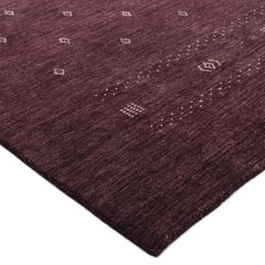 Simi Hand Loomed Bohemian Tribal Wool 10' 0" x 14' 0" Purple Area Rug
