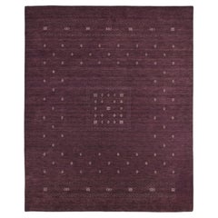 Tappeto Simi in lana tribale bohemien tessuto a mano, 8' 0" x 10' 0", viola