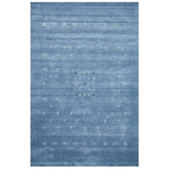 Simi, Transitional Gabbeh Hand Knotted Area Rug, Sapphire