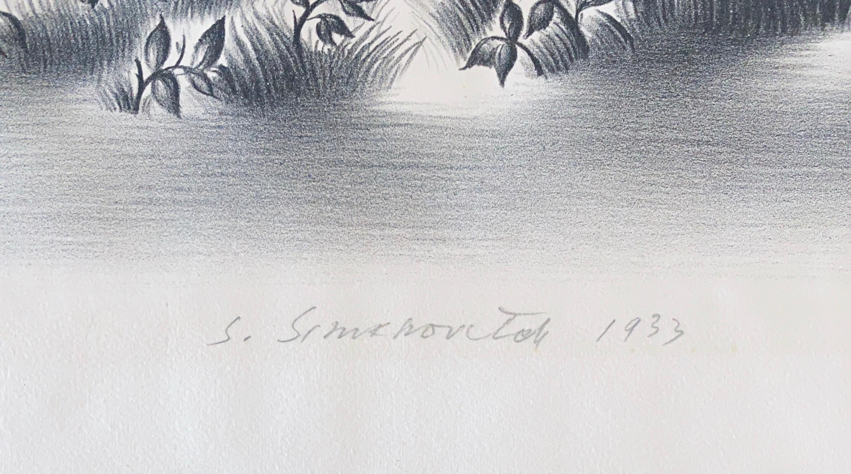 Simka Simkhovitch WPA Artista Litografía Island Beach 1933 Modernista estadounidense en venta 3